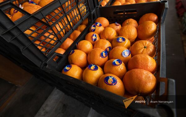 Пакистанские мандарины на овощном рынке в Ереване - Sputnik Армения