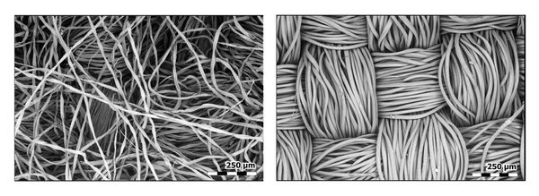Волокна масок из хлопка и вискозы под микроскопом - Sputnik Армения