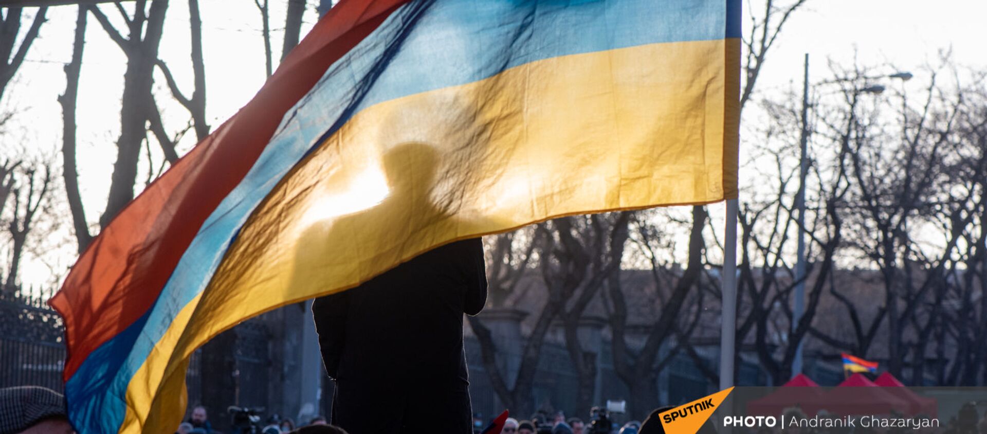 Вазген Манукян за флагом на митинге оппозиции (9 марта 2021). Еревaн - Sputnik Армения, 1920, 06.05.2021