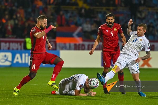 Матч отборочного турнира ЧМ по футболу между сборными Армении и Румынии (31 марта 2021). Еревaн - Sputnik Армения