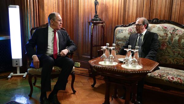 Встреча министров иностранных дел Армении и России Ара Айвазяна и Сергея Лаврова (1 апреля 2021). Москвa - Sputnik Армения