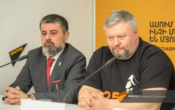 Пресс-конференция, посвященная записи всех 9 симфоний Людвига Ван Бетховена (2 апреля 2021). Еревaн - Sputnik Армения