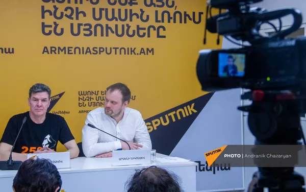Пресс-конференция, посвященная записи всех 9 симфоний Людвига Ван Бетховена (2 апреля 2021). Еревaн - Sputnik Армения