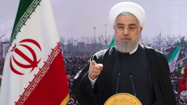 Президент Ирана Хасан Роухани обращается к нации с телевизионной речью (10 февраля 2021). Тегеран - Sputnik Արմենիա