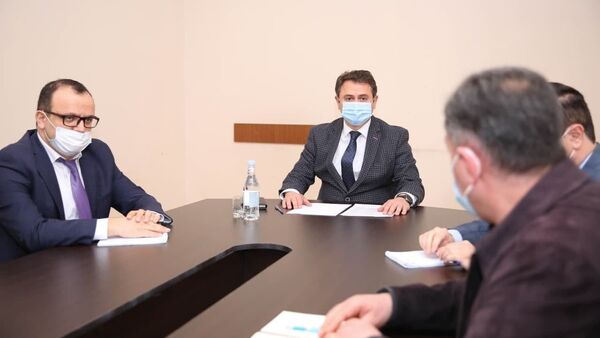Министр высокотехнологичной промышленности Айк Чобанян посетил Комитет по военной промышленности РА (6 апреля 2021). Еревaн - Sputnik Արմենիա