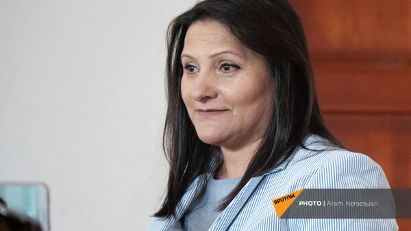 Супруга генерала Манвела Григоряна Назик Амирян на судебном заседании (2 мая 2019). Еревaн - Sputnik Армения