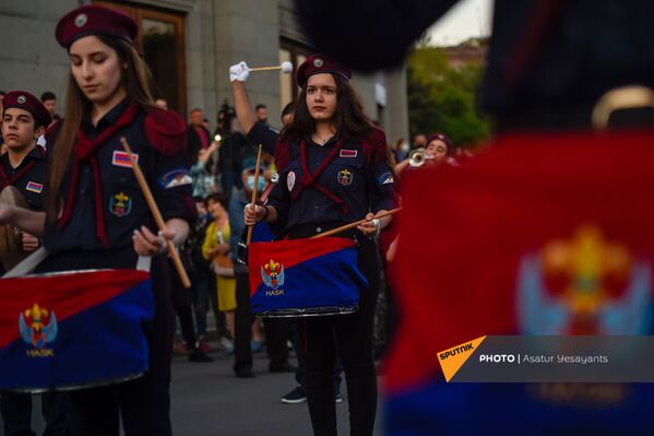 Факельное шествие в память жертвам Геноцида армян (23 апреля 2021). Ереван - Sputnik Армения