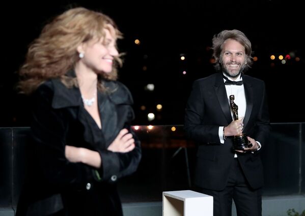 Сценарист Флориан Зеллер во время видеострансляции 93-й церемонии вручения Оскар в Париже - Sputnik Армения