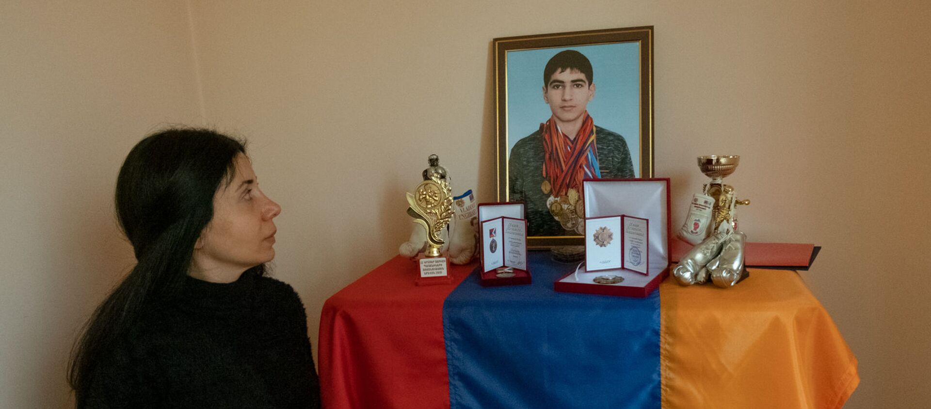 Мариам, тетя погибшего в карабахской войне экс-чемпиона Армении по боксу Авага Назаряна - Sputnik Արմենիա, 1920, 26.04.2021