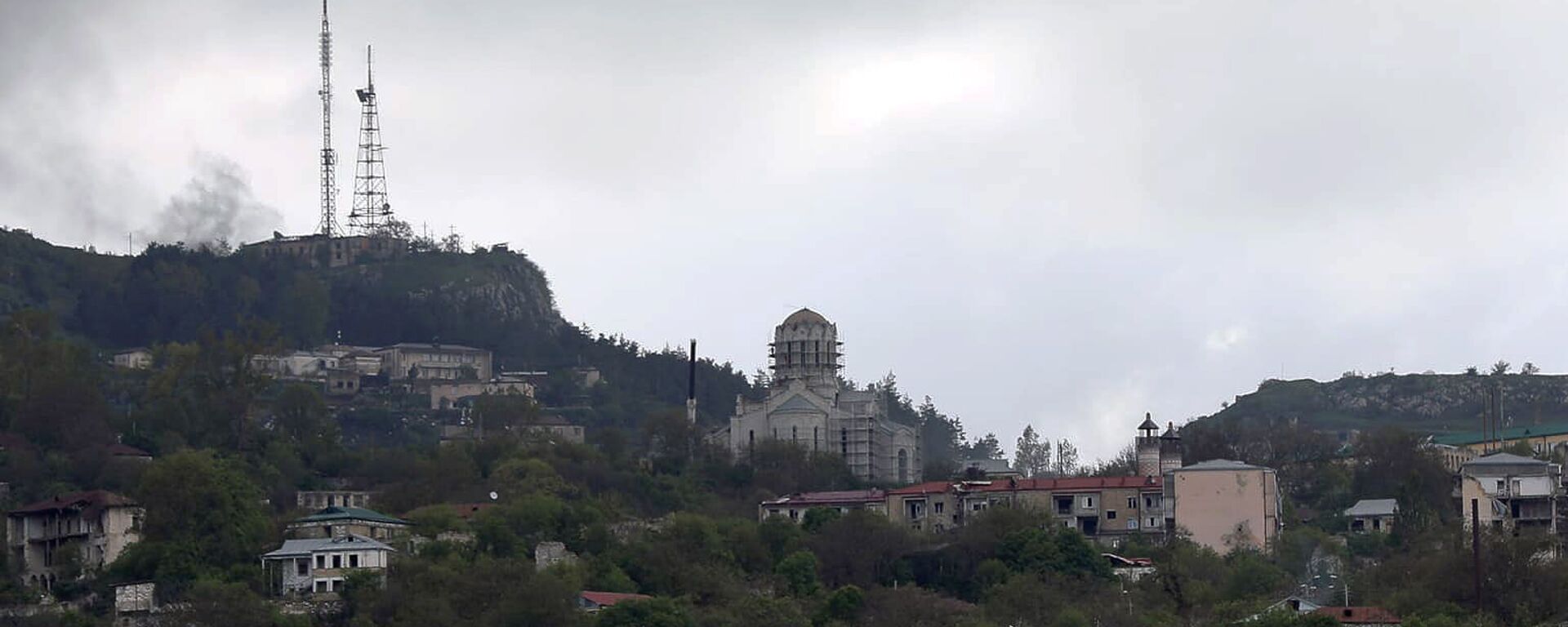 Вид на Шуши и купол церкви Казанчецоц - Sputnik Армения, 1920, 04.05.2021