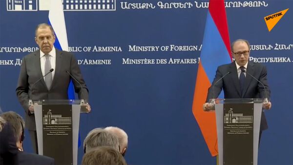 Пресс-конференция Сергея Лаврова и Ара Айвазяна - Sputnik Армения