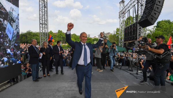 Роберт Кочарян на митинге (9 мая 2021). Еревaн - Sputnik Արմենիա