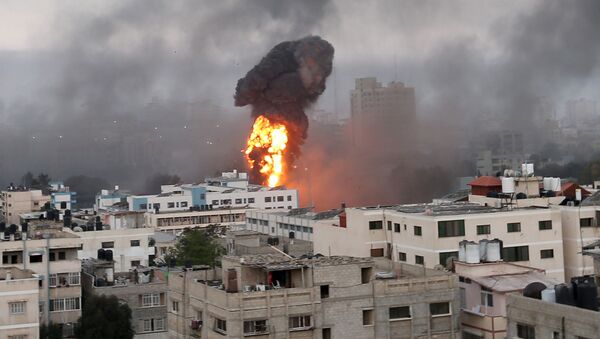 Взрывы от израильских авиаударов в Газе (12 мая 2021). - Sputnik Արմենիա
