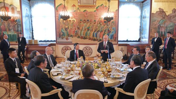 Мероприятия с участием президента РФ В. Путина в рамках государственного визита в РФ председателя КНР Си Цзиньпина - Sputnik Армения