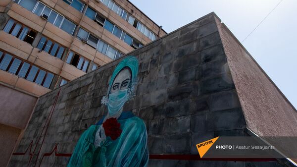 Граффити на стене Ереванского государственного медицинского университета - Sputnik Армения