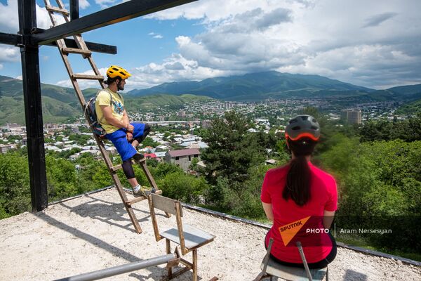Строительство кафе для велосипедистов в Ванадзоре - Sputnik Армения