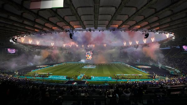Церемония открытия Чемпионата Европы по футболу Евро-2020 на Олимпийском стадионе (11 июня 2021). Рим - Sputnik Արմենիա