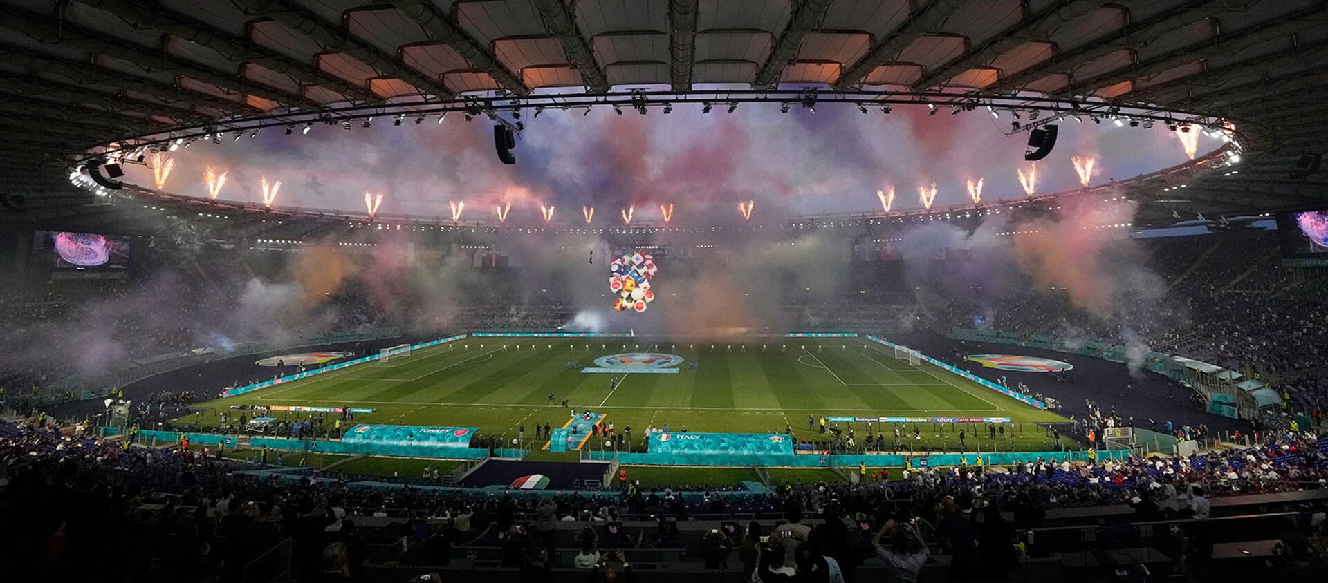 Церемония открытия Чемпионата Европы по футболу Евро-2020 на Олимпийском стадионе (11 июня 2021). Рим - Sputnik Армения, 1920, 14.06.2021