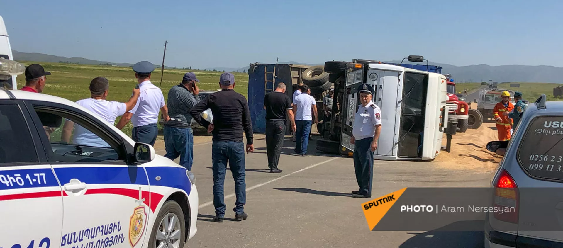 ДТП на трассе Ереван - Апаран (16 июня 2021).  - Sputnik Армения, 1920, 13.07.2021