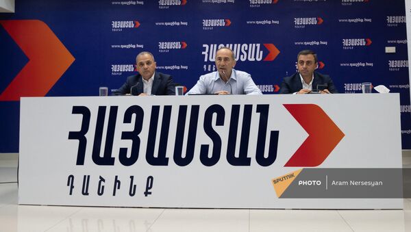 Пресс-конференция лидеров блока Айастан (22 июня 2021). Еревaн - Sputnik Армения