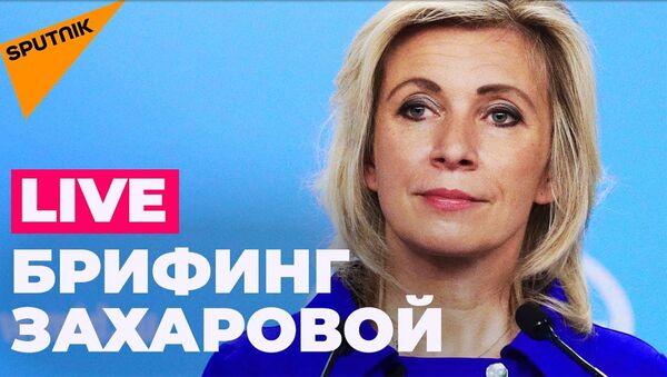 Официальный представитель МИД России Мария Захарова проводит еженедельный брифинг - Sputnik Армения