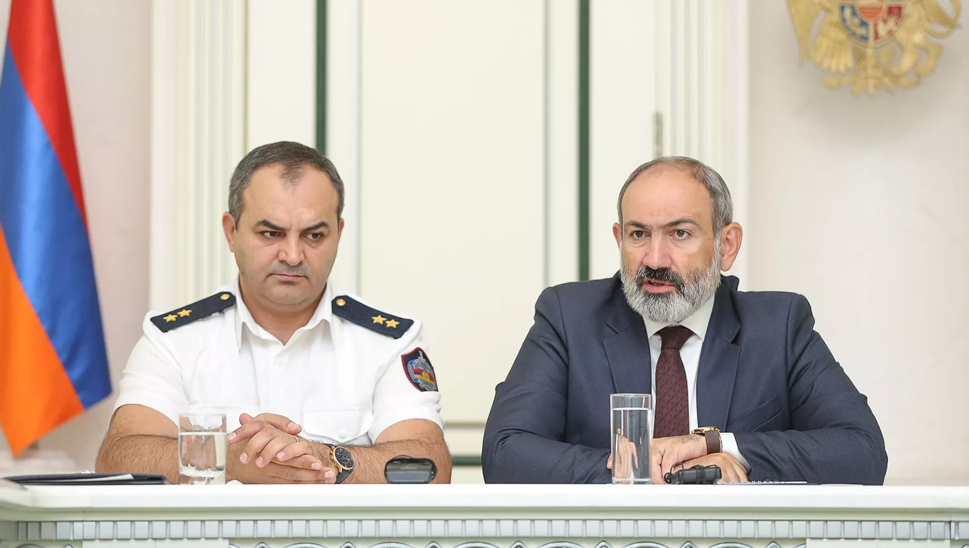 И.о. премьер-министра Никол Пашинян на торжественном заседании 103-й годовщины прокуратуры Армении и дня работника прокуратуры (1 июля 2021). Еревaн