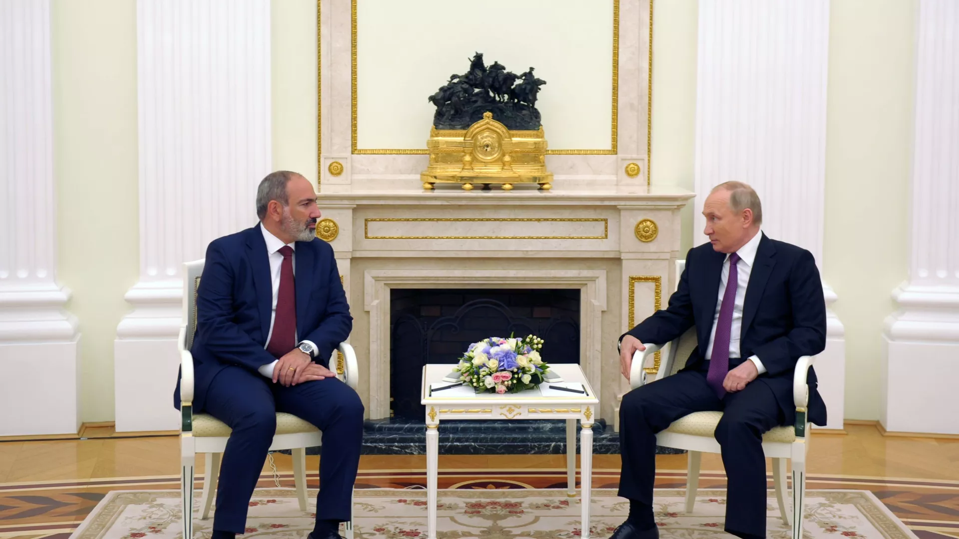 Переговоры и.о. премьер-министра Армении Никола Пашиняна и президента РФ Владимира Путина (7 июля 2021). Москва - Sputnik Армения, 1920, 07.07.2021