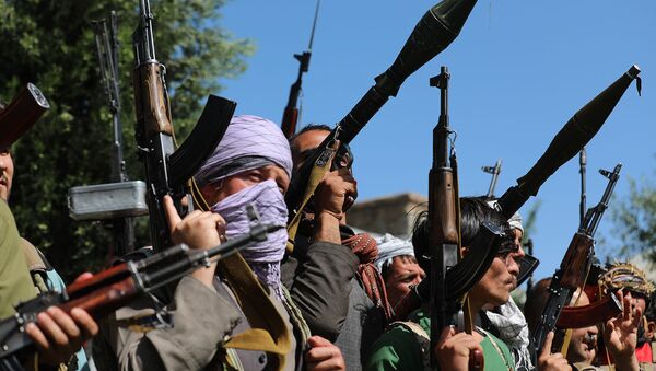 Силы ополчения во время собрания в Кабуле, когда Талибан захватил весь север (23 июня 2021). Афганистан - Sputnik Армения