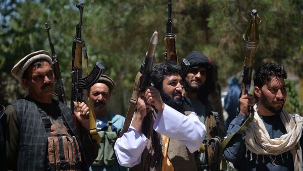 Поддерживающие силы безопасности Афганистана в борьбе с талибами добровольцы в районе Гузара, Афганистан - Sputnik Армения