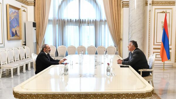 И.о. премьер-министра Никол Пашинян встретился с Нубаром Афеяном (18 июля 2021). Еревaн - Sputnik Армения