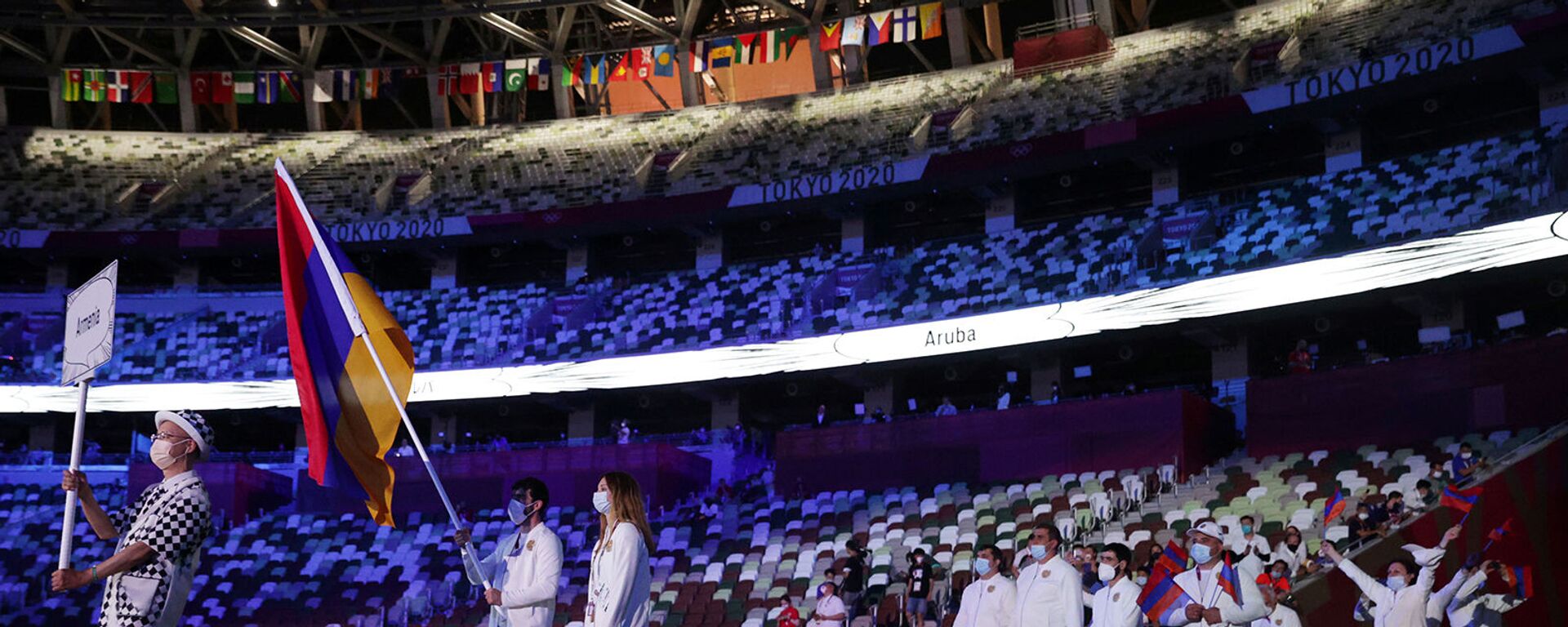 Армянские спортсмены на открытии Олимпийских игр в Токио - Sputnik Արմենիա, 1920, 23.07.2021
