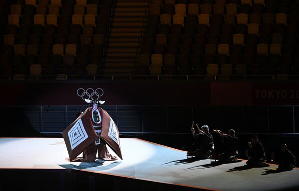 Актер театра кабуки Эбидзо Итикава на церемонии открытия XXXII летних Олимпийских игр (23 июля 2021). Токио - Sputnik Армения