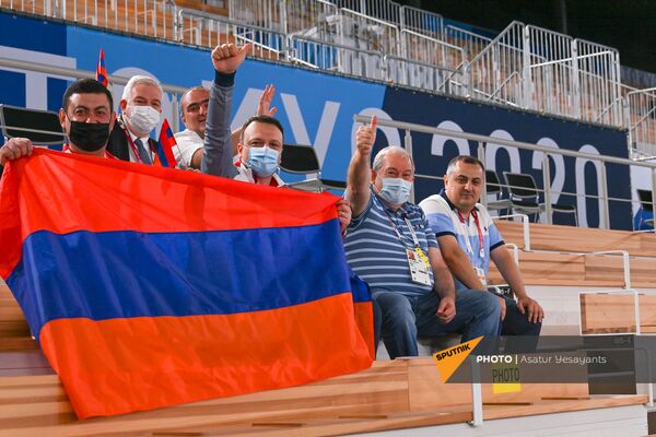  Президент Армен Саркисян на выступлении Артура Давтяна на Олимпийских играх в Токио - Sputnik Армения