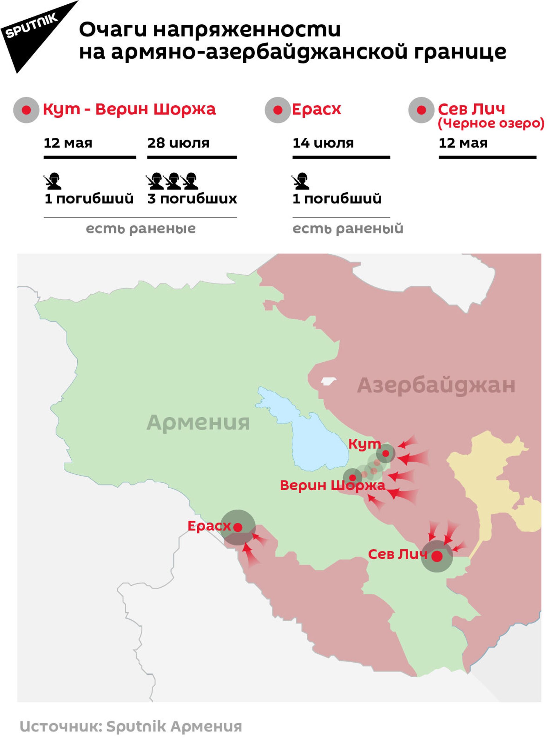 Очаги эскалации на армяно-азербайджанской границе - 28.07.2021, Sputnik  Армения