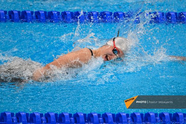Варсеник Манучарян во время заплыва на 100 метров фристайлом среди женщин на XXXII летних Олимпийских играх (28 июля 2021). Токио - Sputnik Армения