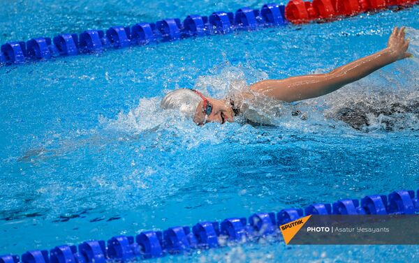 Варсеник Манучарян во время заплыва на 100 метров фристайлом среди женщин на XXXII летних Олимпийских играх (28 июля 2021). Токио - Sputnik Армения