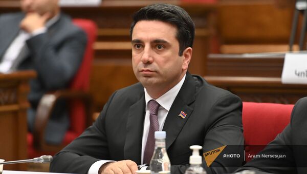 Ален Симонян во время первого заседания парламента Армении 8-го созыва (2 августа 2021). Еревaн - Sputnik Արմենիա