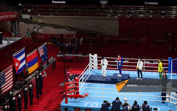 Церемония награждения боксеров XXXII летней Олимпиады в Токио - Sputnik Армения