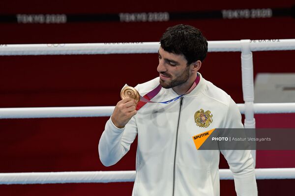 Церемония награждения боксеров XXXII летней Олимпиады в Токио - Sputnik Армения
