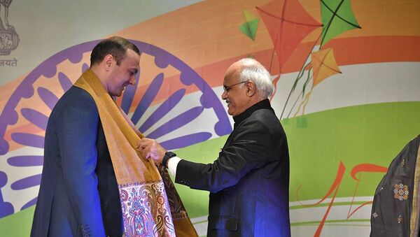 И.о. министра иностранных дел Армен Григорян принял участие в мероприятии, посвященном 75-летию независимости Индии (15 августа 2021). Еревaн - Sputnik Армения