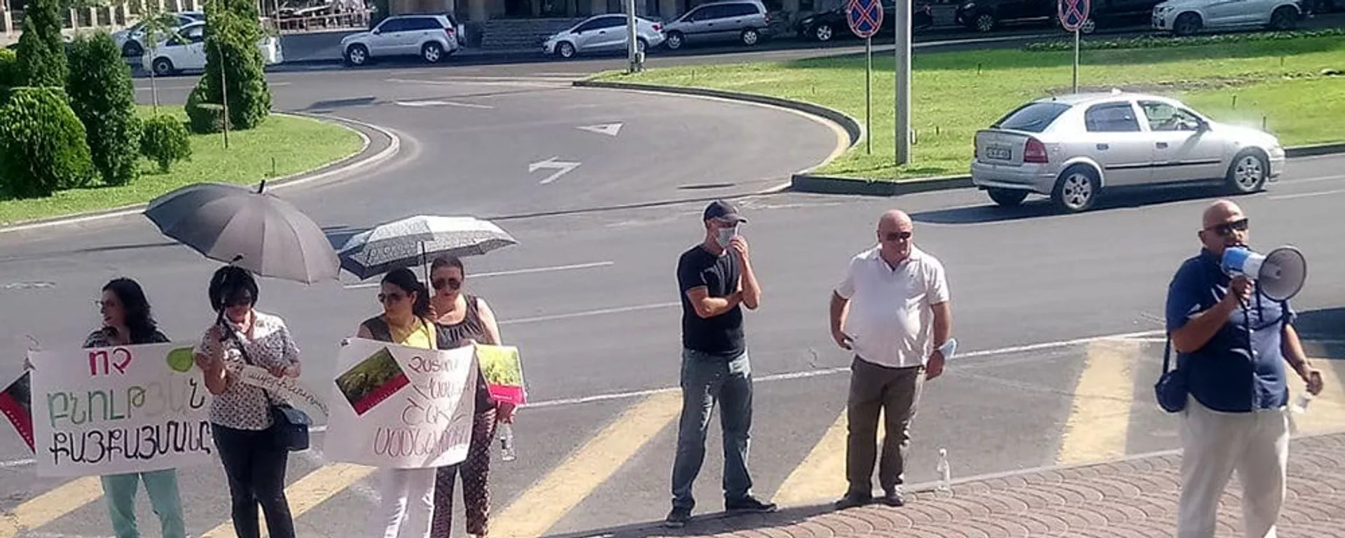 Акция протеста в физгородке (23 августа 2021). Еревaн - Sputnik Армения, 1920, 24.08.2021