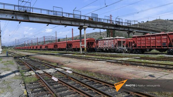 Железнодорожный состав на станции Ванадзора - Sputnik Արմենիա
