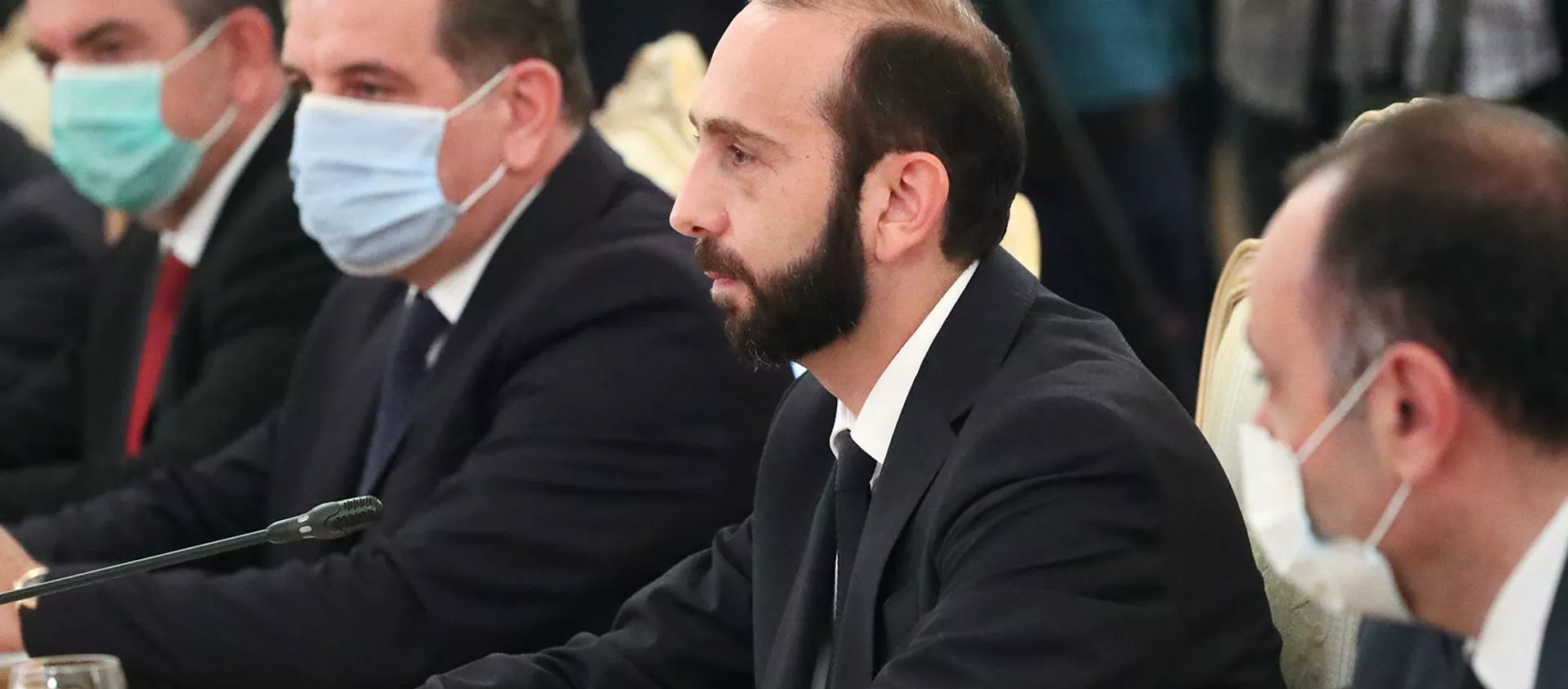 Министр иностранных дел Армении Арарат Мирзоян во время встречи с российским коллегой (31 августа 2021). Москвa - Sputnik Армения, 1920, 31.08.2021