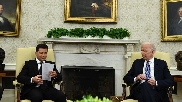Встреча президентов США и Украины Джо Байдена и Владимира Зеленского в Овальном кабинете Белого дома (1 сентября 2021). Вашингтон - Sputnik Армения