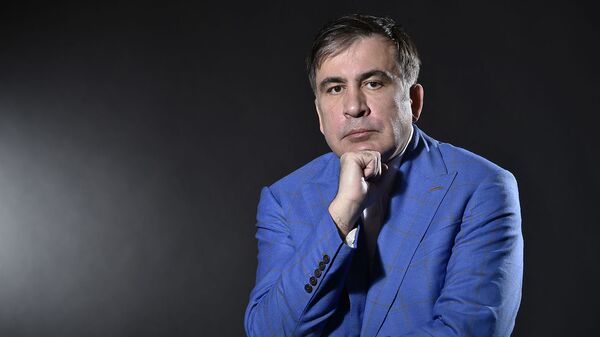 Бывший президент Грузии Михаил Саакашвили во время фотосессии (7 марта 2018). Амстердам - Sputnik Արմենիա