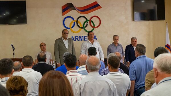 Гагик Царукян на отчетно-выборной конференции Национального олимпийского комитета Армении (9 сентября 2021). Еревaн - Sputnik Արմենիա