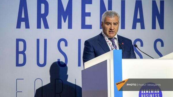 Самвел Карапетян на бизнес-форуме Armenian Business Forum (ABF) 2021 ассоциации армянских предпринимателей (20 сентября 2021). Ереван - Sputnik Армения