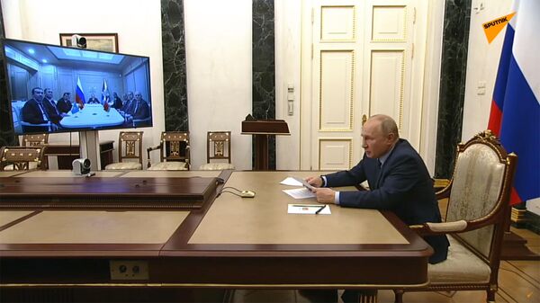 Владимир Путин провел встречу с руководителями органов безопасности и спецслужб стран СНГ - Sputnik Армения