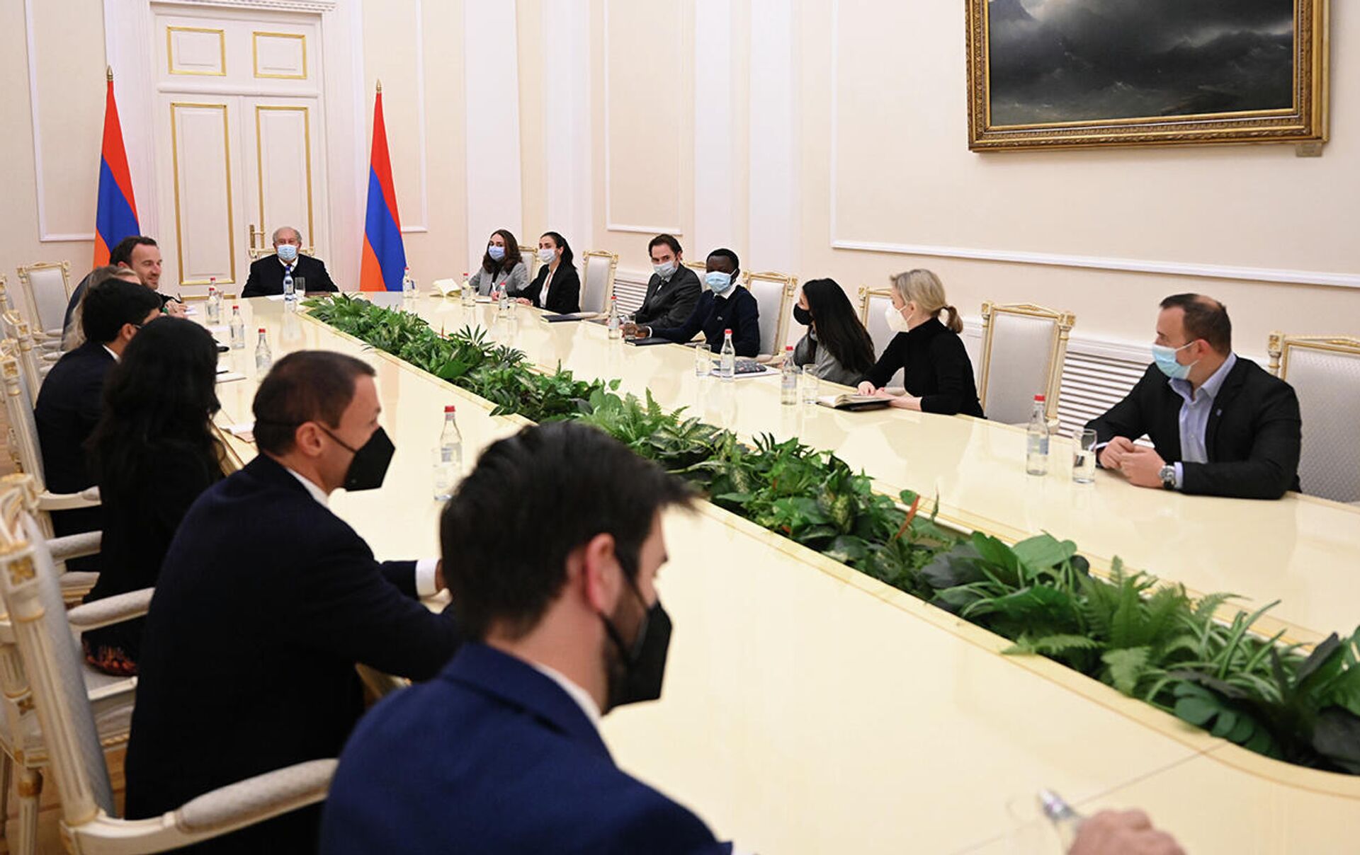 Президент Армен Саркисян встретился с членами аналитического центра Atlantic Council (29 октября 2021). Еревaн - Sputnik Армения, 1920, 29.10.2021