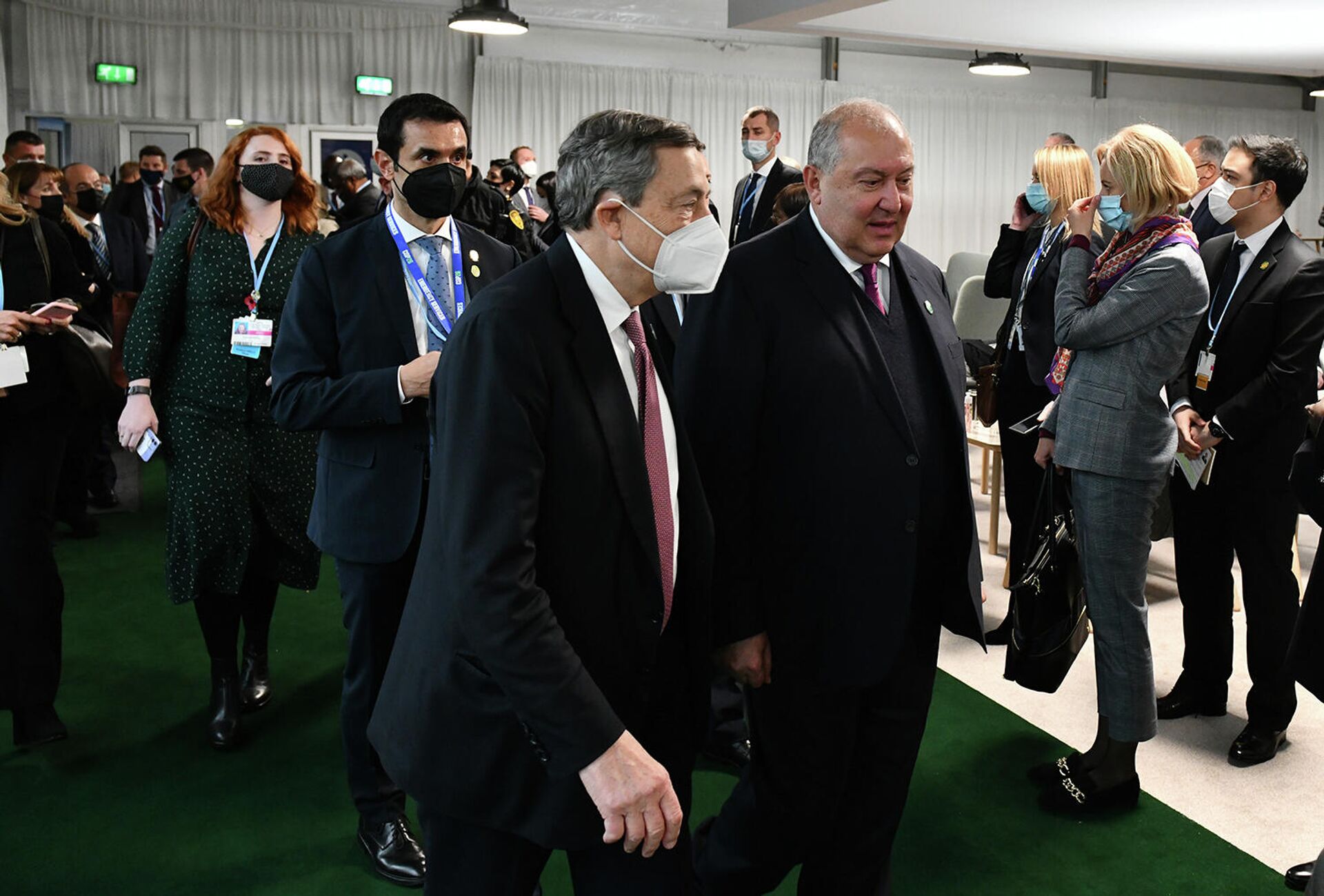 Նախագահ Արմեն Սարգսյանը մասնակցում է ՄԱԿ-ի՝ Կլիմայի փոփոխության մասին շրջանակային կոնվենցիայի կողմերի 26-րդ համաժողովին (1 նոյեմբերի 2021): Գլազգո - Sputnik Արմենիա, 1920, 01.11.2021